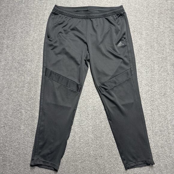 Adidas Jogger Pants Men’s XXL 2XL Black Skinny Stretch Active Lightweight - Picture 1 of 10
